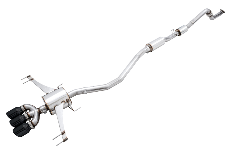 Honda Civic Type R Performance Exhaust - AWE Tuning - Cat Back, Touring Edition, Triple Diamond Black Tips, 180 Technology - Diamond Black - `17-`27